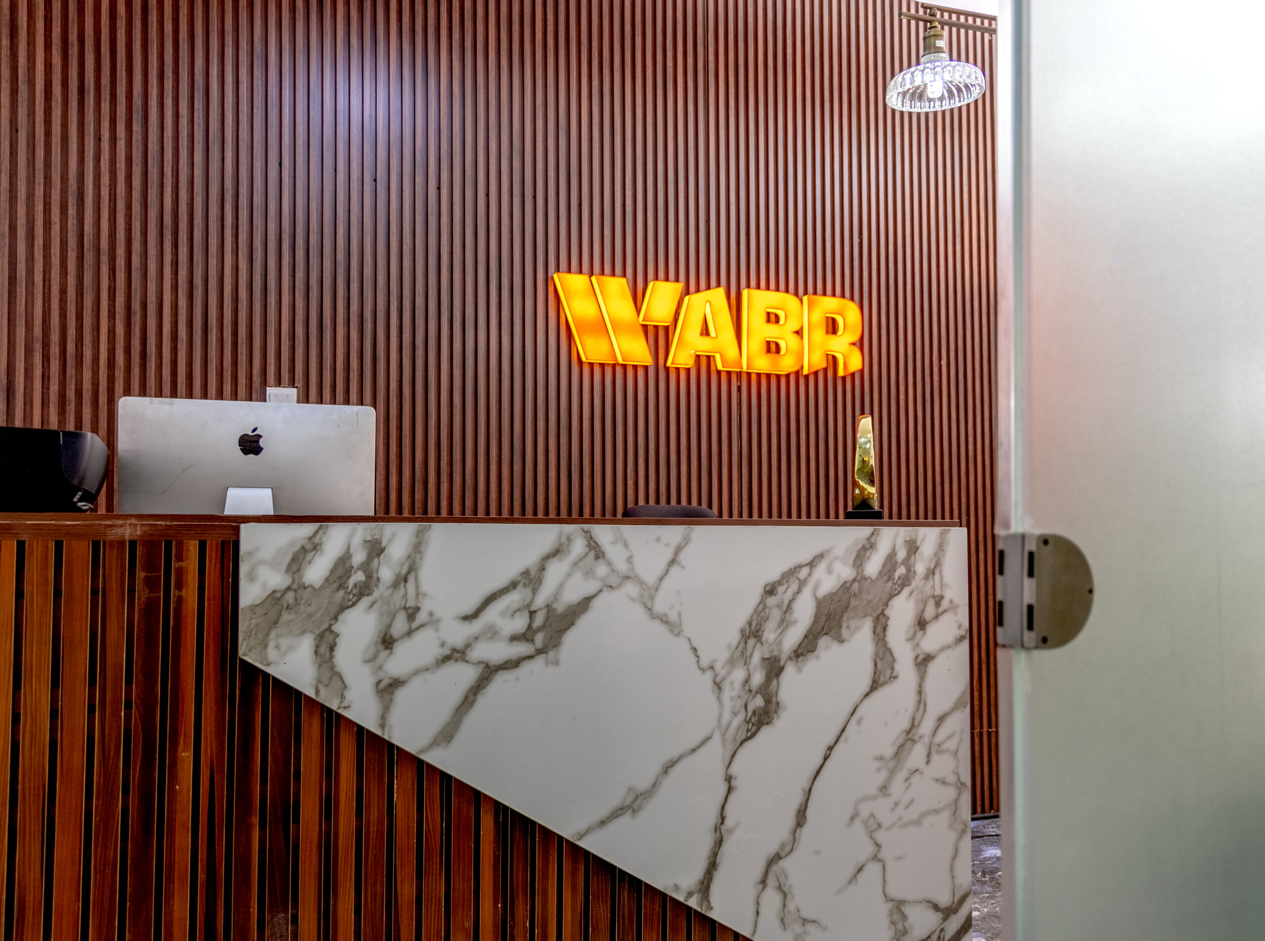 Reception area at at WABR Coworking Space in Ikeja Lagos, Nigeria